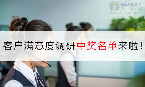 興千田問卷調(diào)查 | 中獎(jiǎng)名單來嘍！